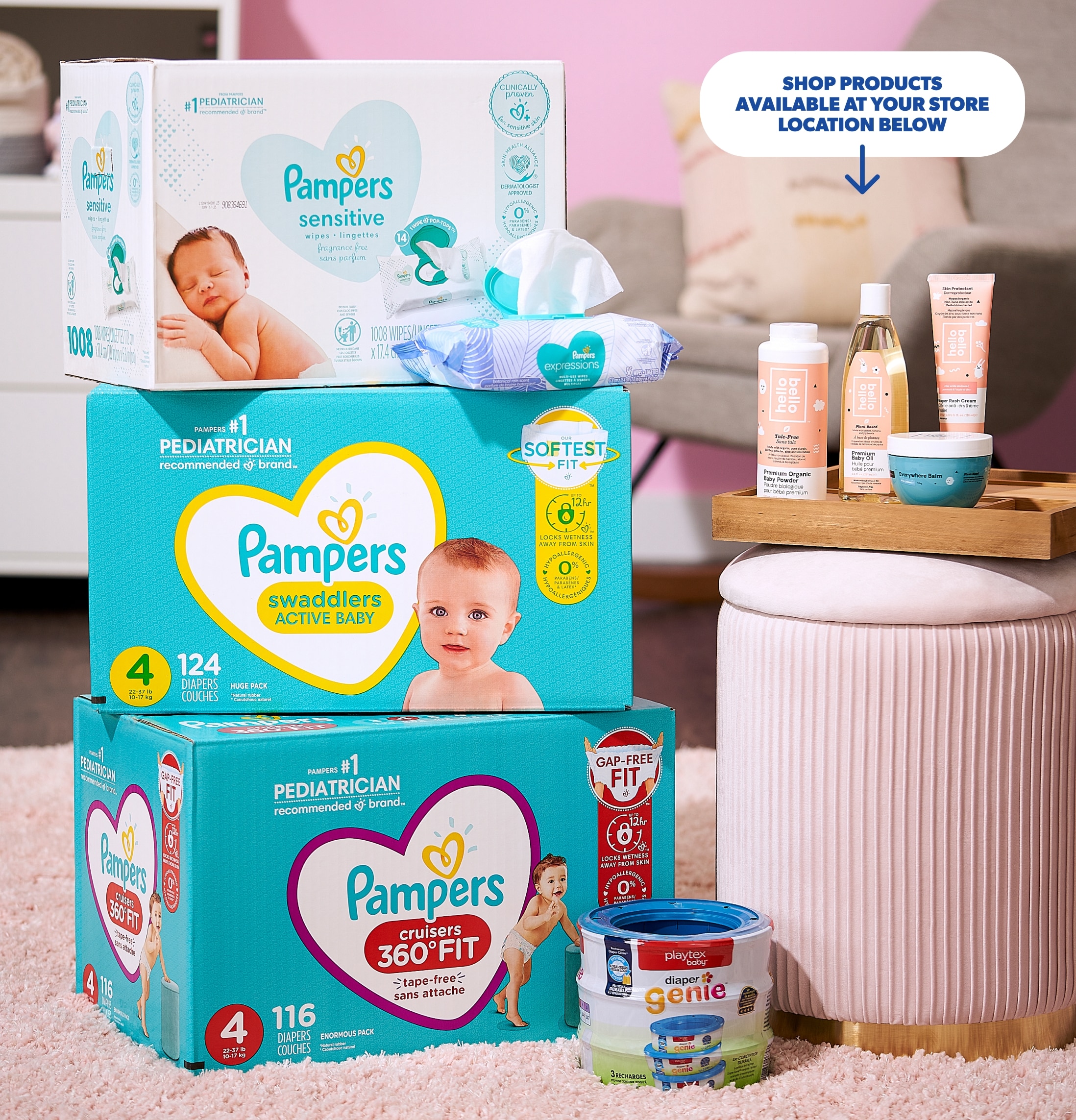Pampers Giant Pack 3T-4T Easy Ups Girls Training Underwear 3T-4T - Walmart,  Vancouver Grocery Delivery