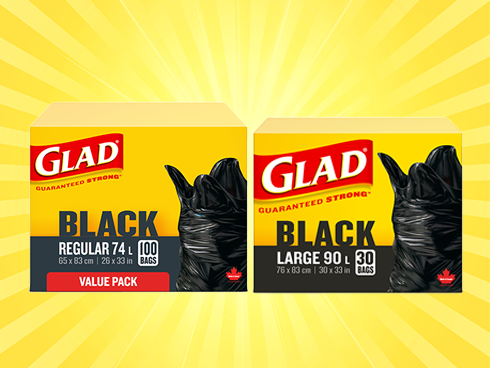 Glad® Black Garbage Bags, Extra-Large 135 Litres, 50 Trash Bags, Glad  Canada