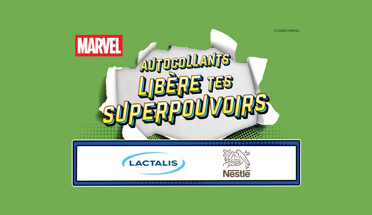 Gratuit! Paquet d’autocollants pour chaque 25 $ dépensé*