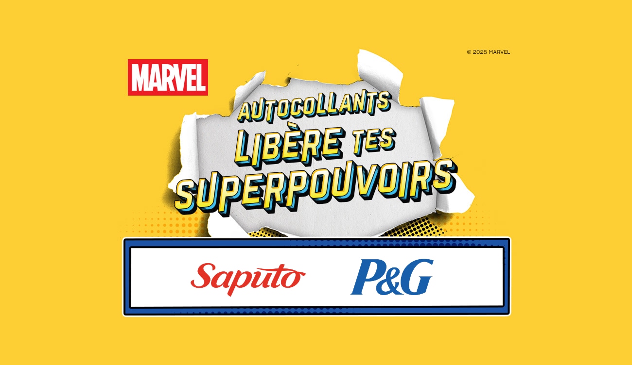 Gratuit! Paquet d’autocollants pour chaque 25 $ dépensé*