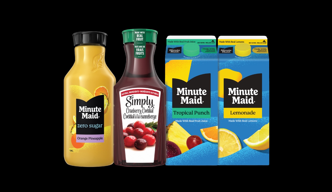 Enjoy new Simply Cranberry Cocktail, Minute Maid Tropical Punch