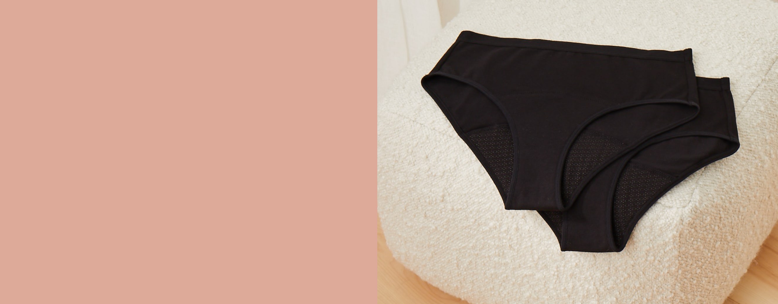 Period Underwear Seamless Incontinence Underwear Bikini Period Panties Leak  Proof Underwear for Women 30ml Absorbency 1 Pack (Large, 1 Black)