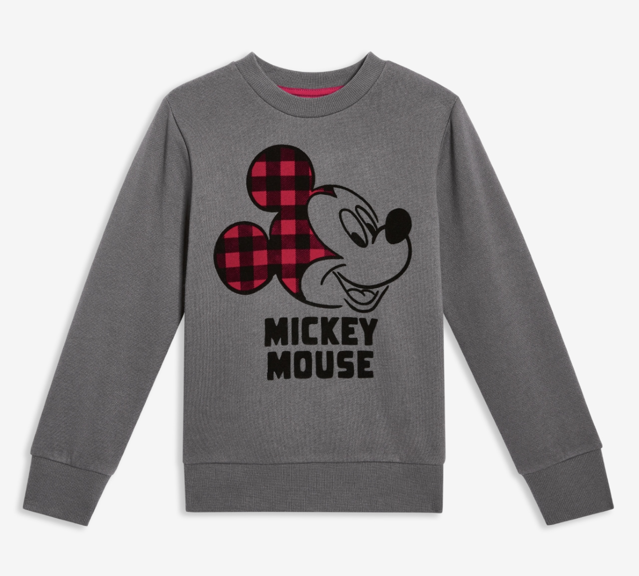 Charcoal Mickey Mouse sweatshirt.