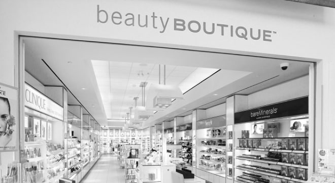 Entrance of beauty boutique