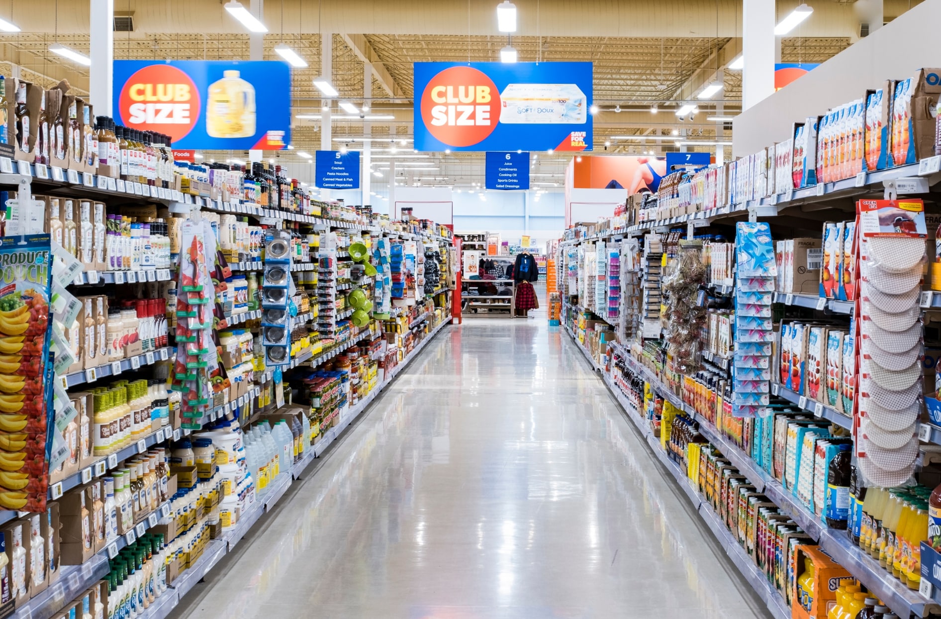 A photo of an aisle in a Loblaw store.