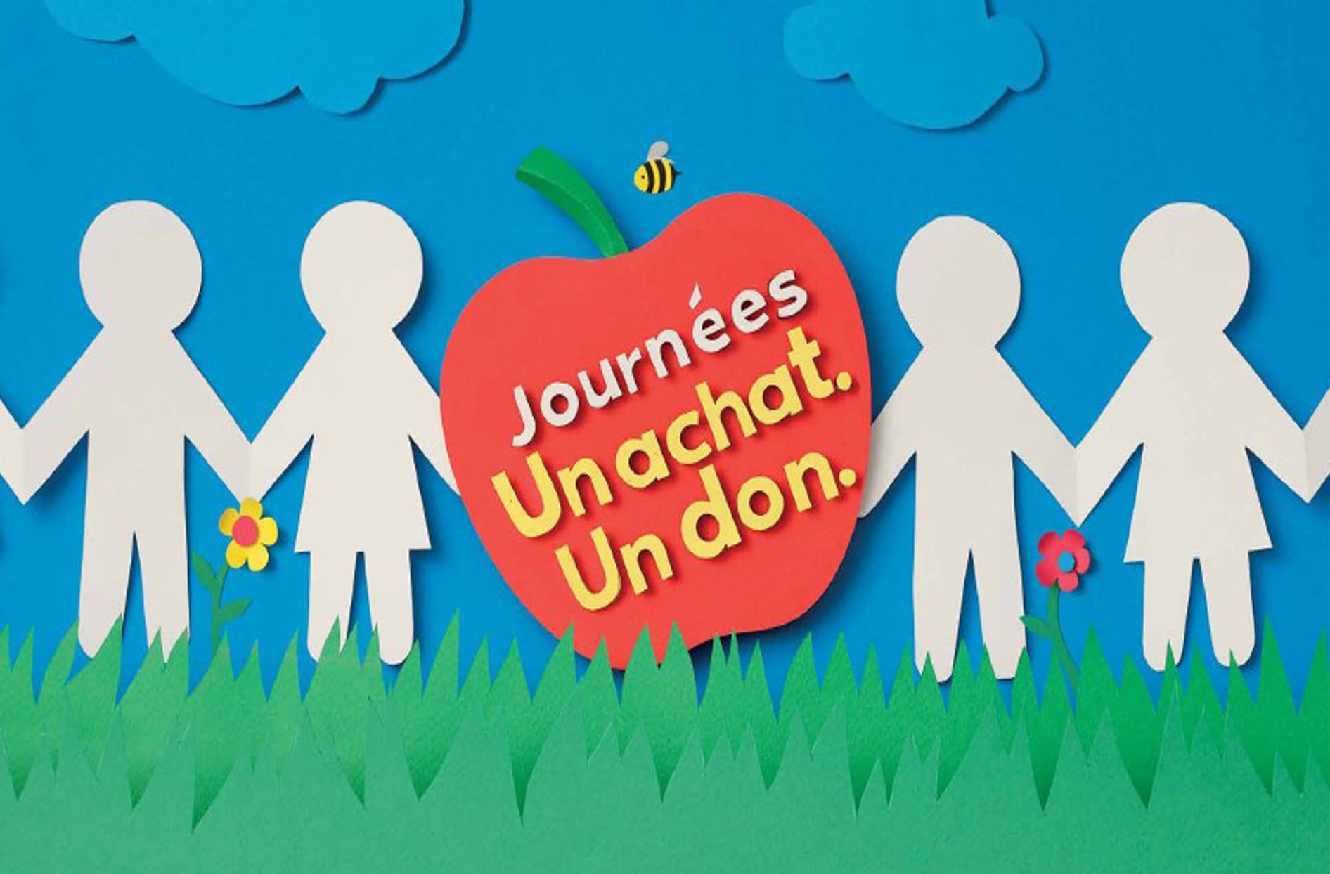 Logo de la campagne des Journées « Un achat. Un don. » de la Fondation pour les enfants le Choix du Président.