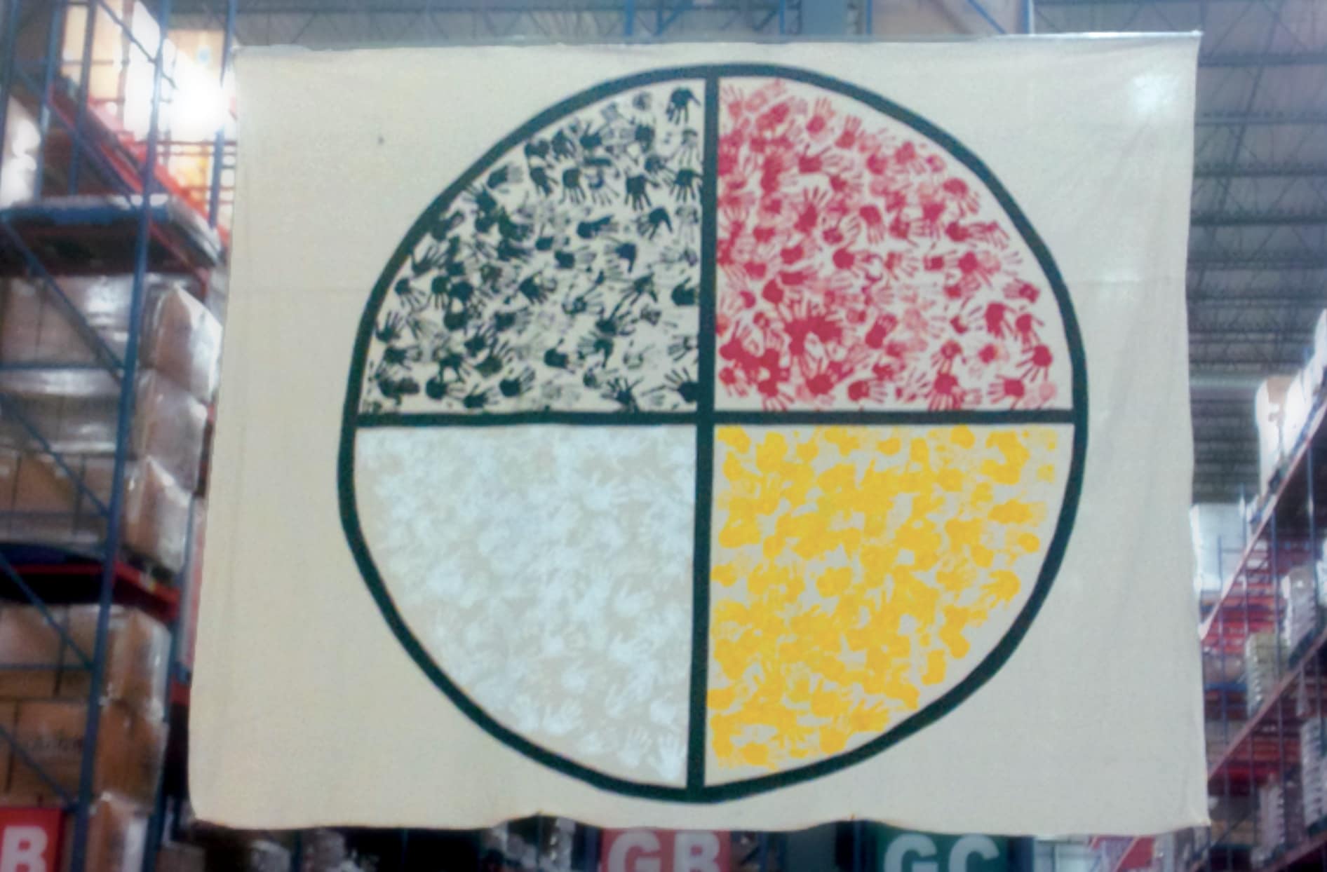 A photo of a medicine wheel, which is very sacred in indigenous culture