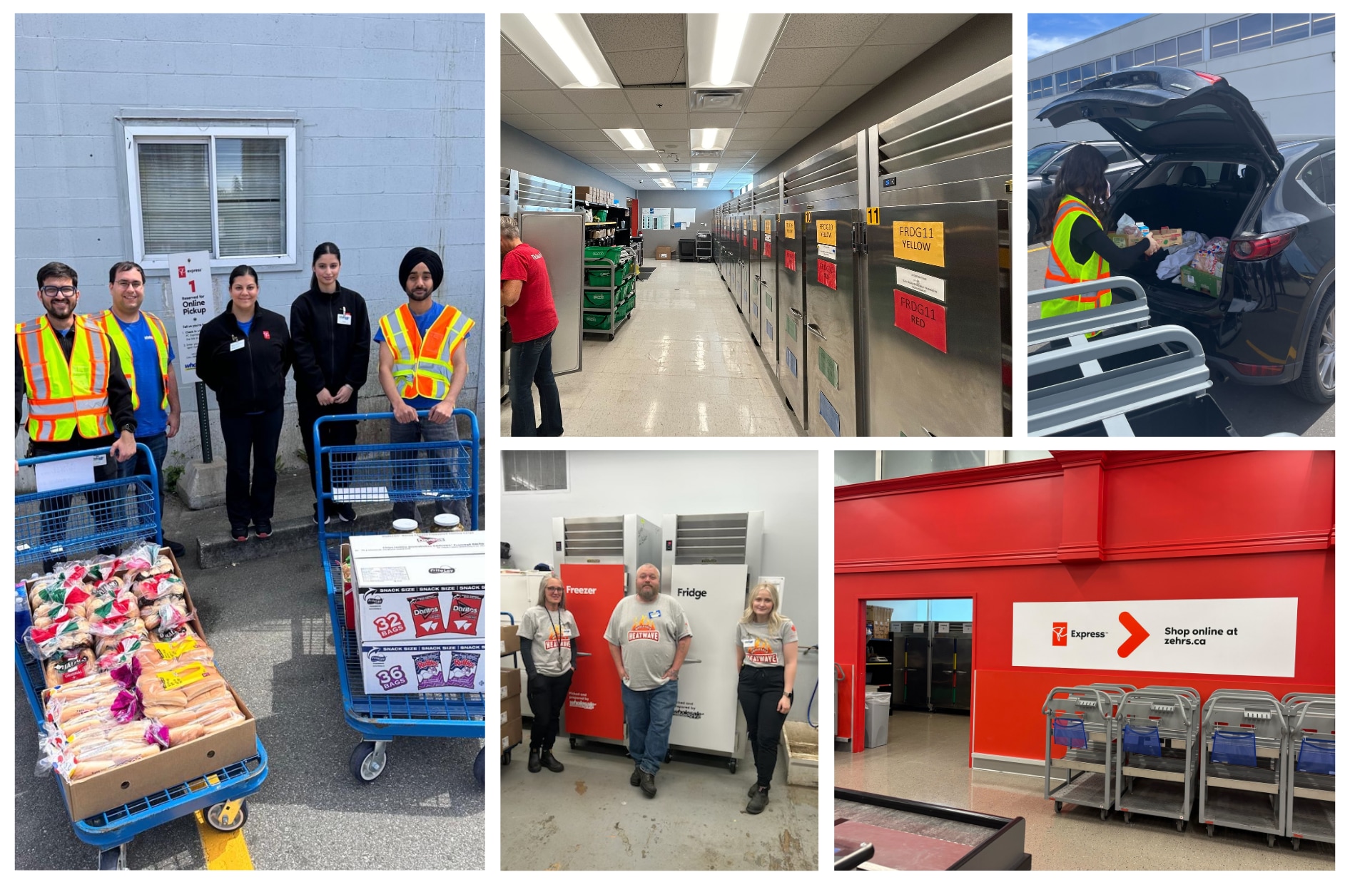 A collage of photos showing PC Express colleagues in our stores.