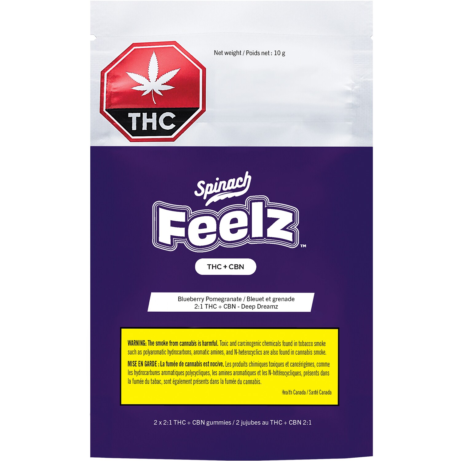 FEELZ FEELZ Blueberry Pomegranate CBN+THC Gummies