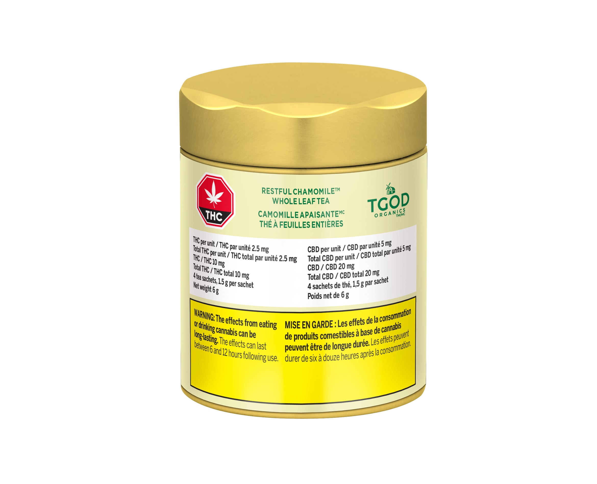 TGOD TGOD Organics Restful Chamomile Whole Leaf Tea