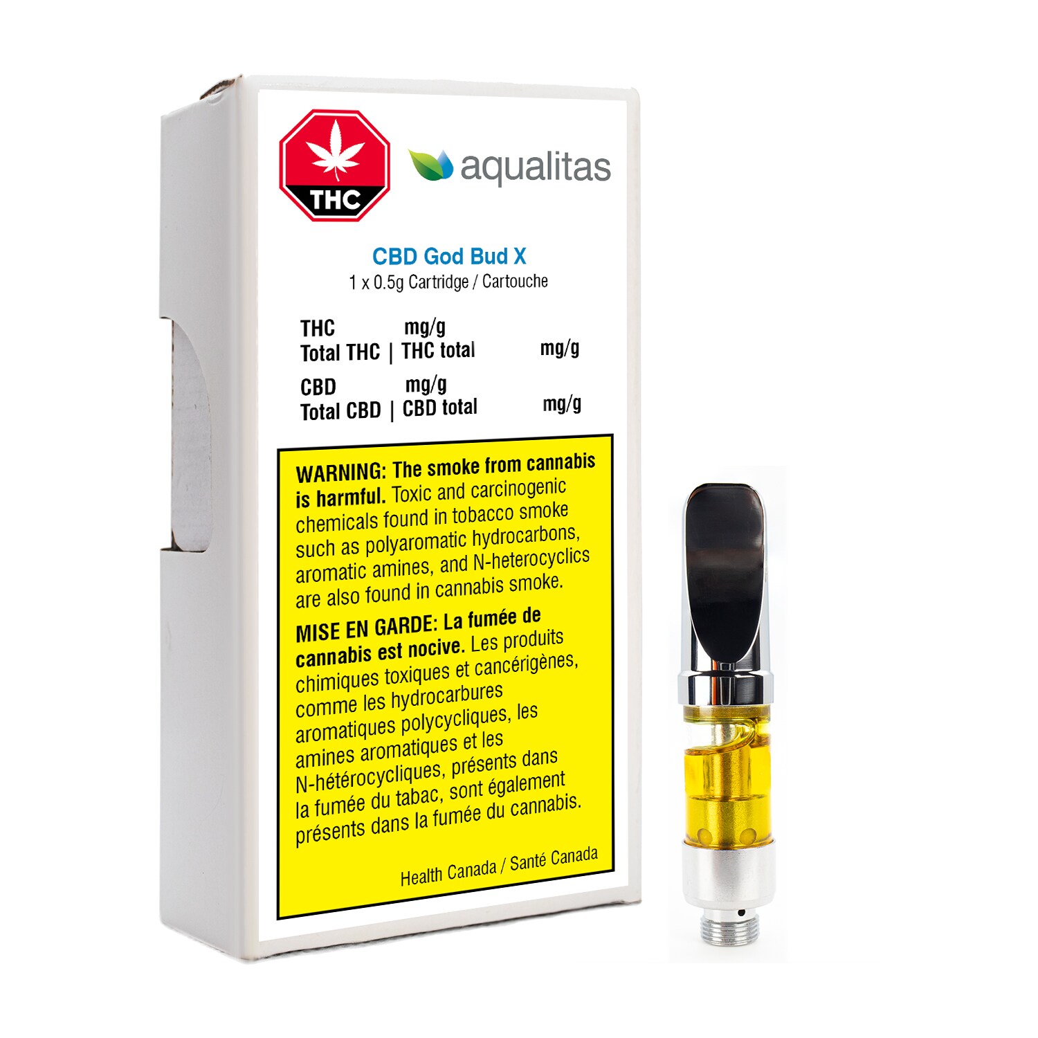 Aqualitas Aqualitas CBD God Bud X Vape Pen Cartridge