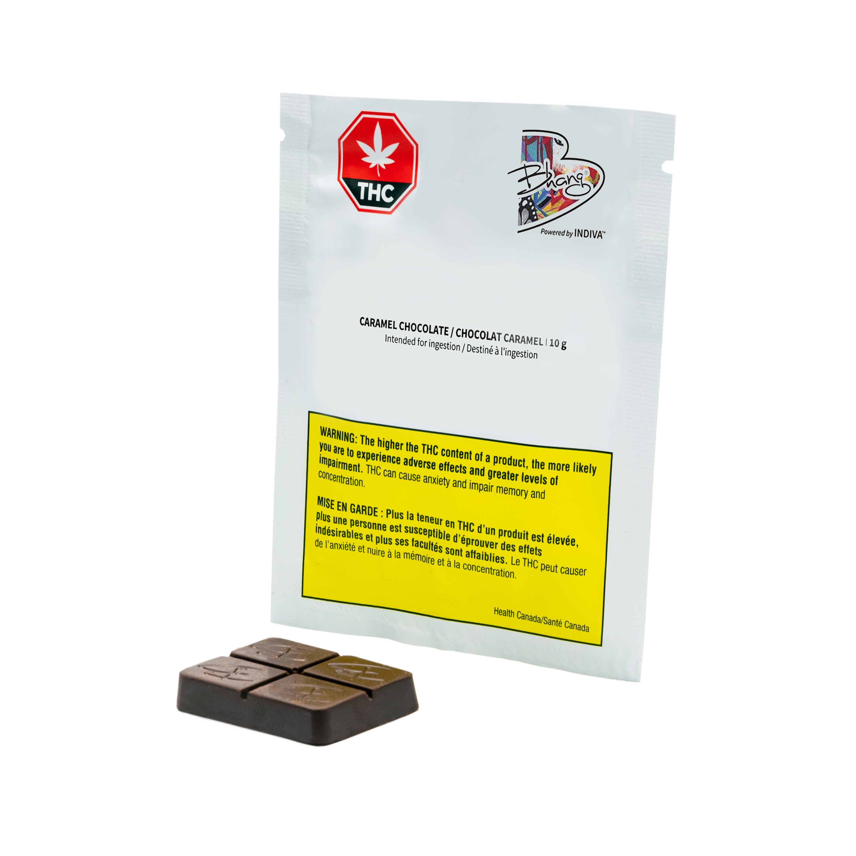 Bhang (Indiva) 1:1 Caramel Dark Chocolate Bar by Bhang | Medical ...