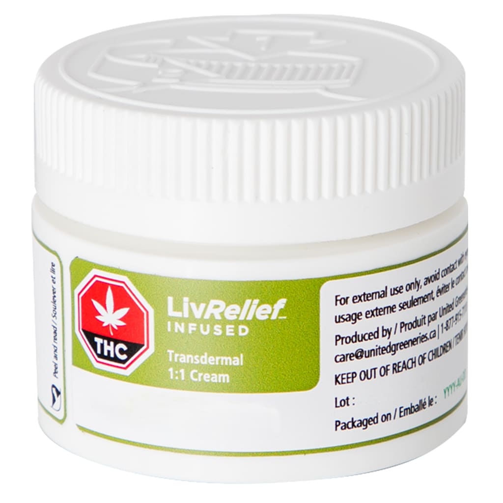 Transdermal (1:1) Cannabis Cream By LivRelief | Medical Cannabis By ...