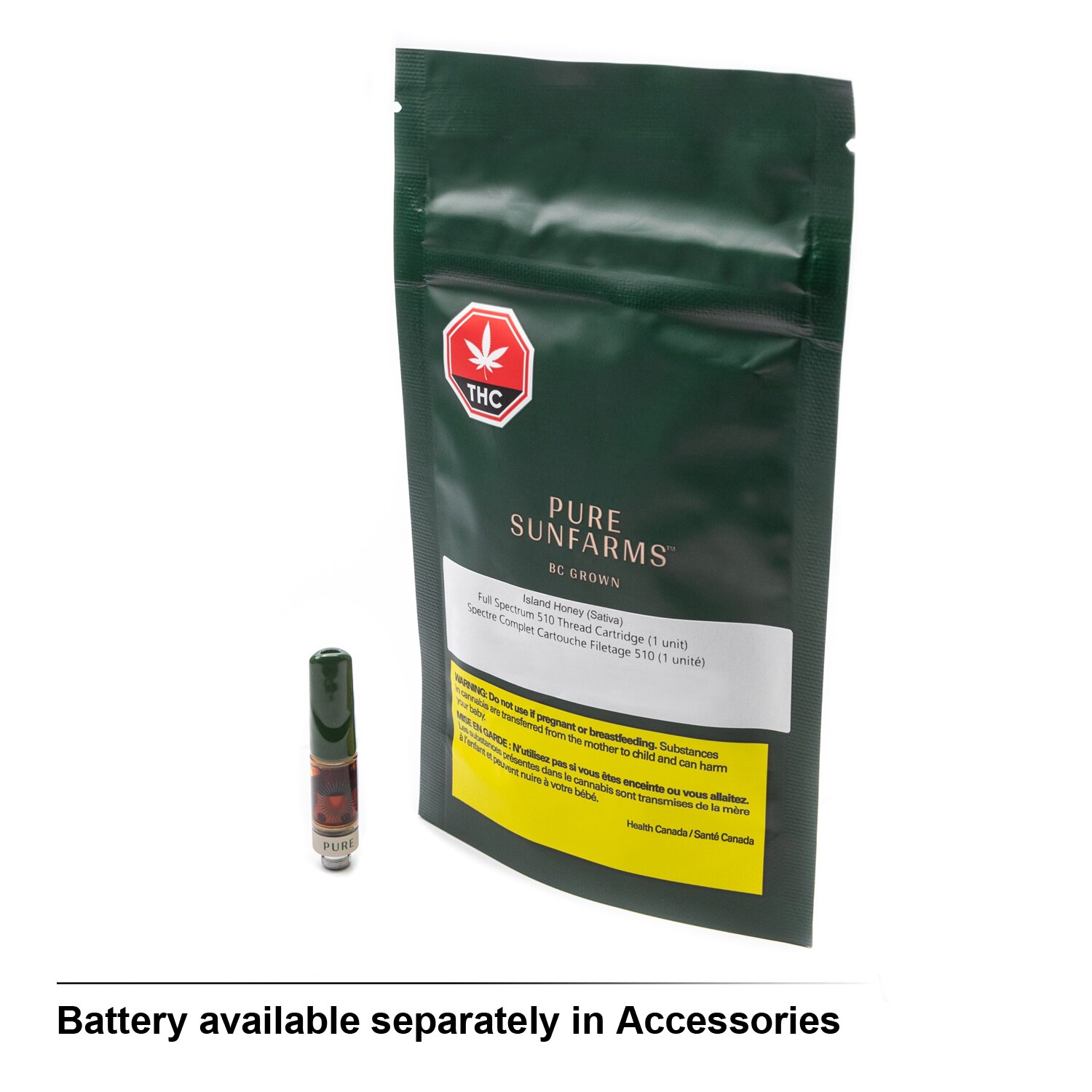 Pure Sunfarms Pure Sunfarms Island Honey 0.5g Vape Cartridge