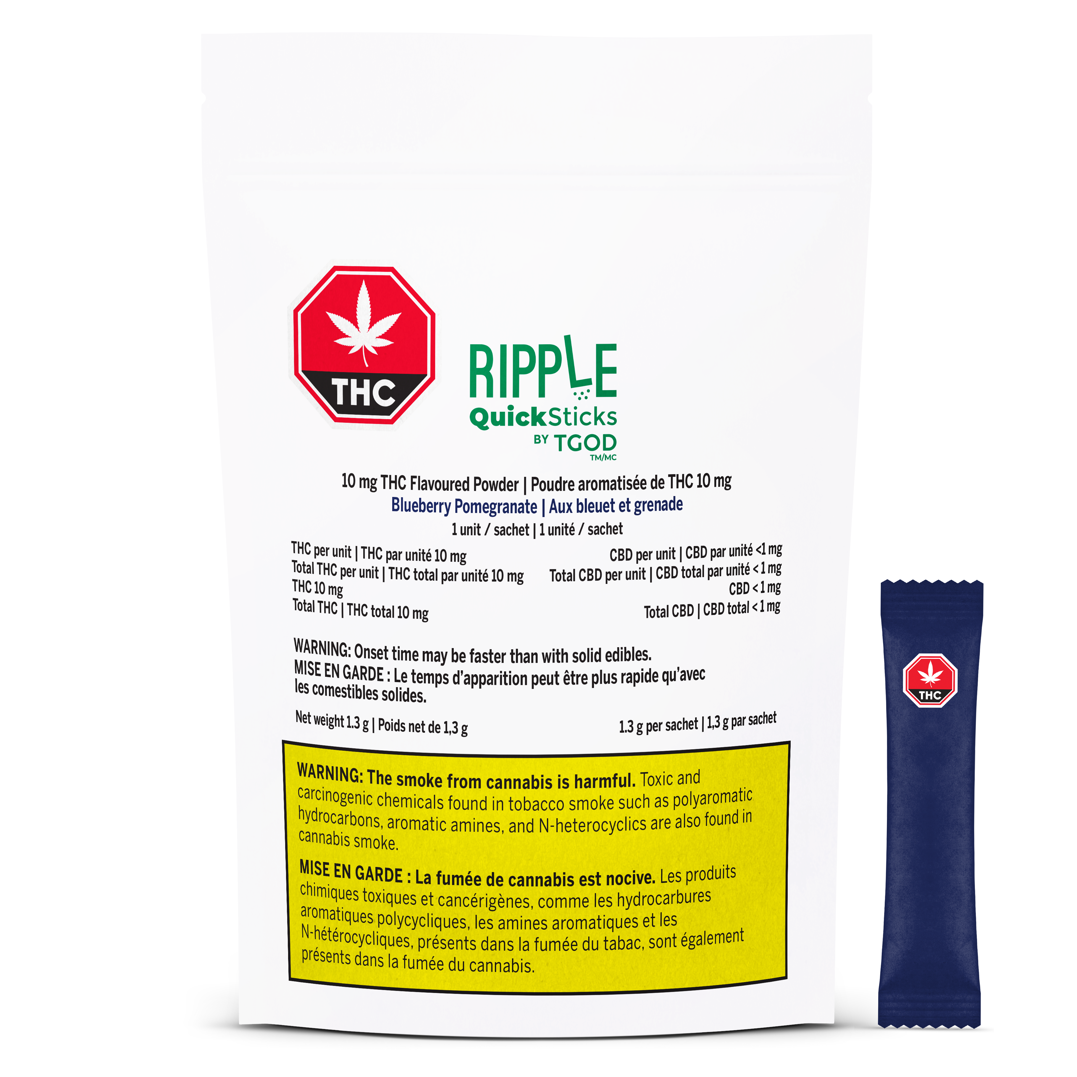 TGOD Ripple QuickSticks by TGOD Blueberry Pomegranate Flavoured Powder