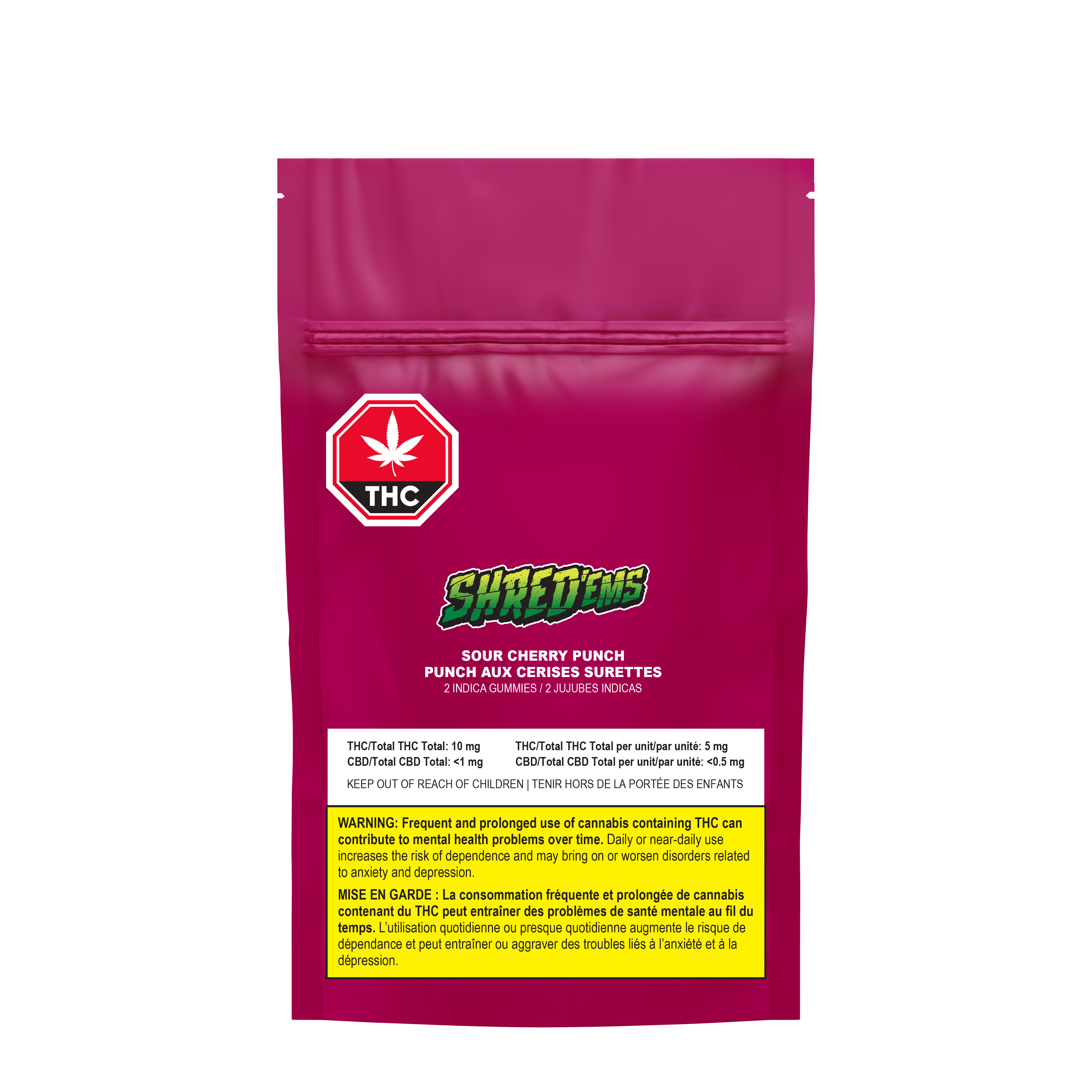 Shred Shred'Ems Sour Cherry Punch Gummies