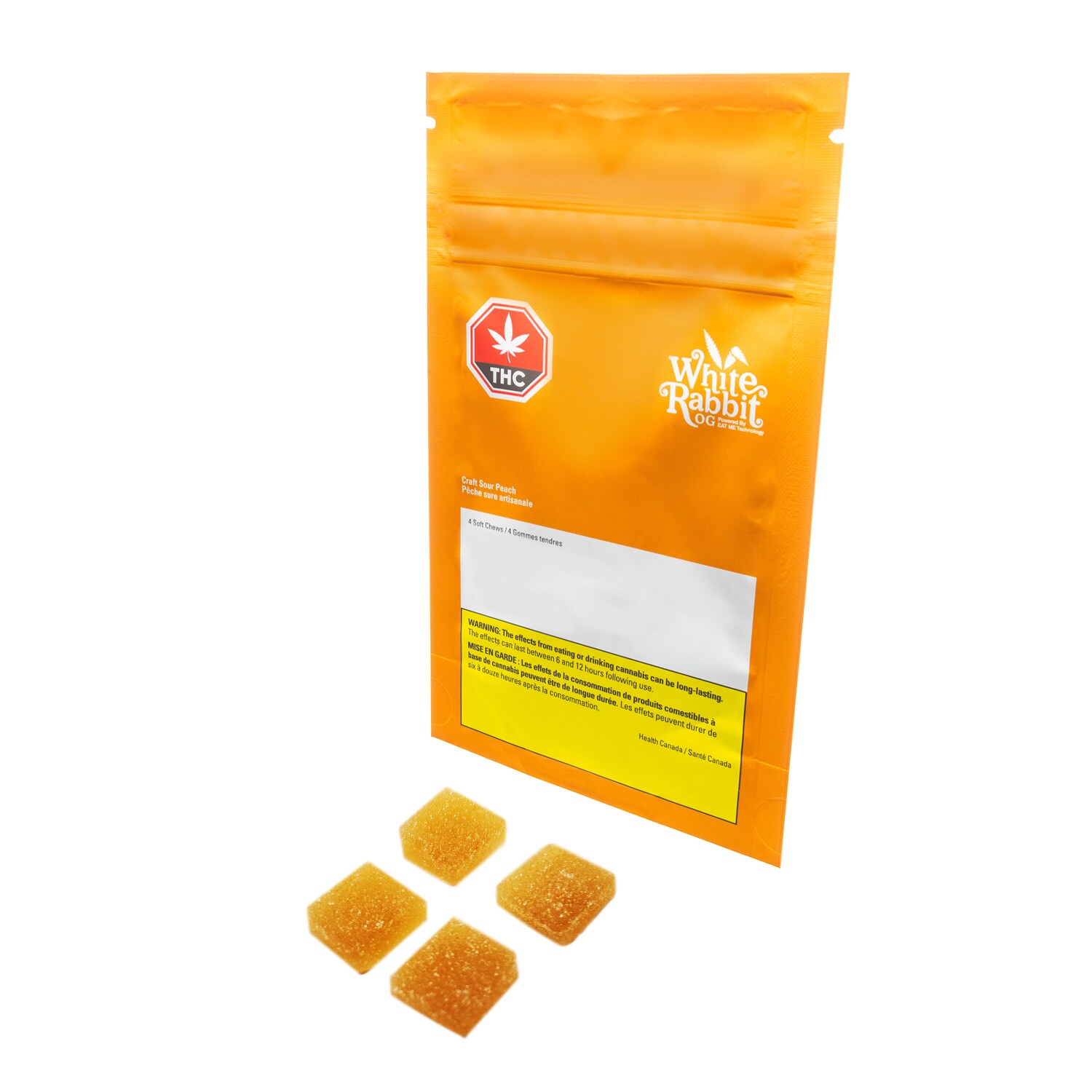 White Rabbit OG White Rabbit OG Craft Sour Peach Gummies (4x4.4g)