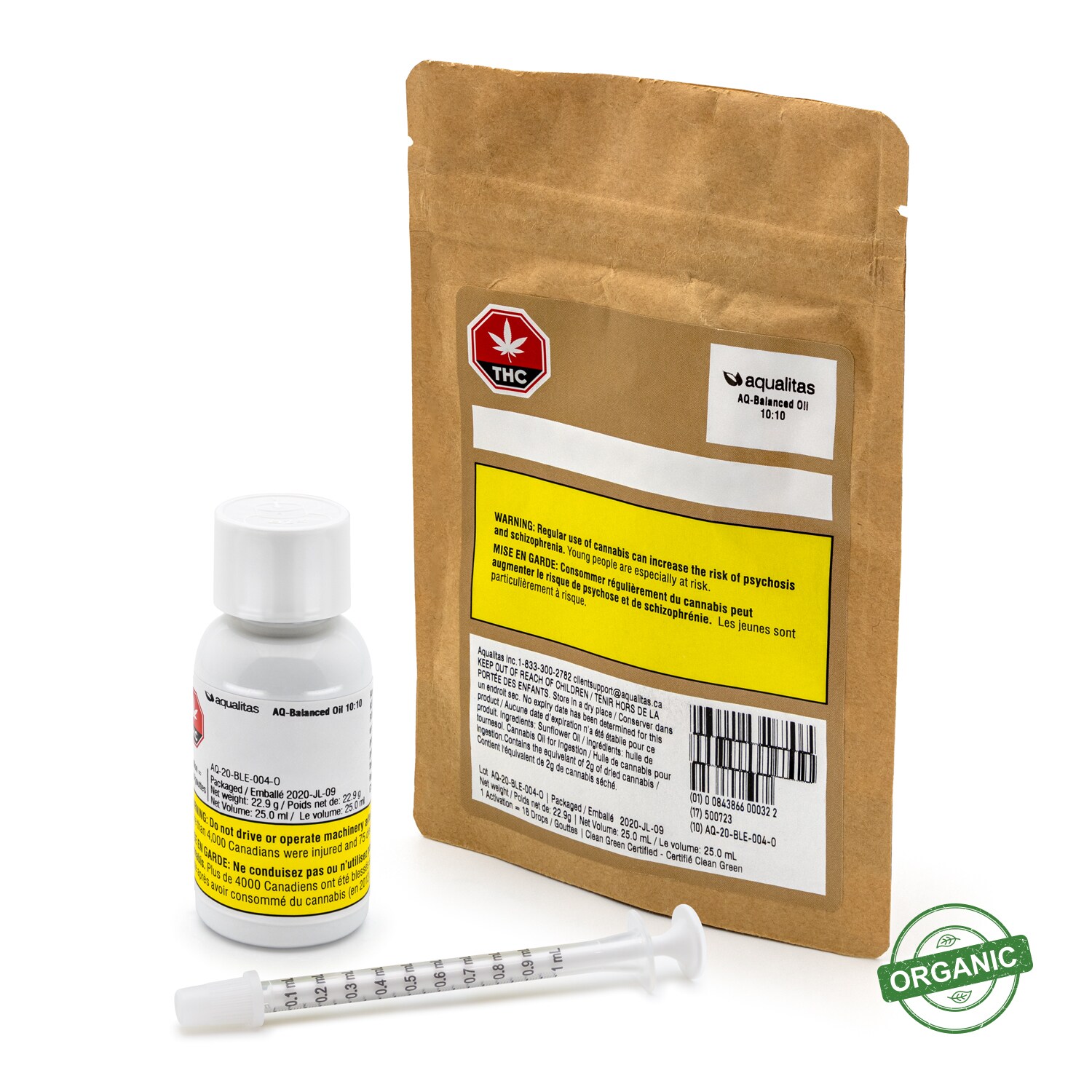 Aqualitas Aqualitas AQ- 10:10 Balanced Cannabis Oil