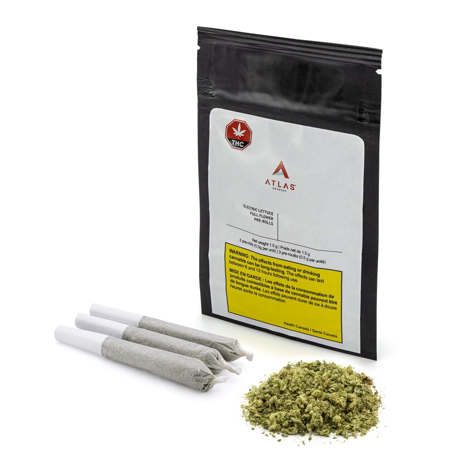 Atlas Growers Atlas Growers Electric Lettuce Full Flower Pre-Rolls (3x0.5g)
