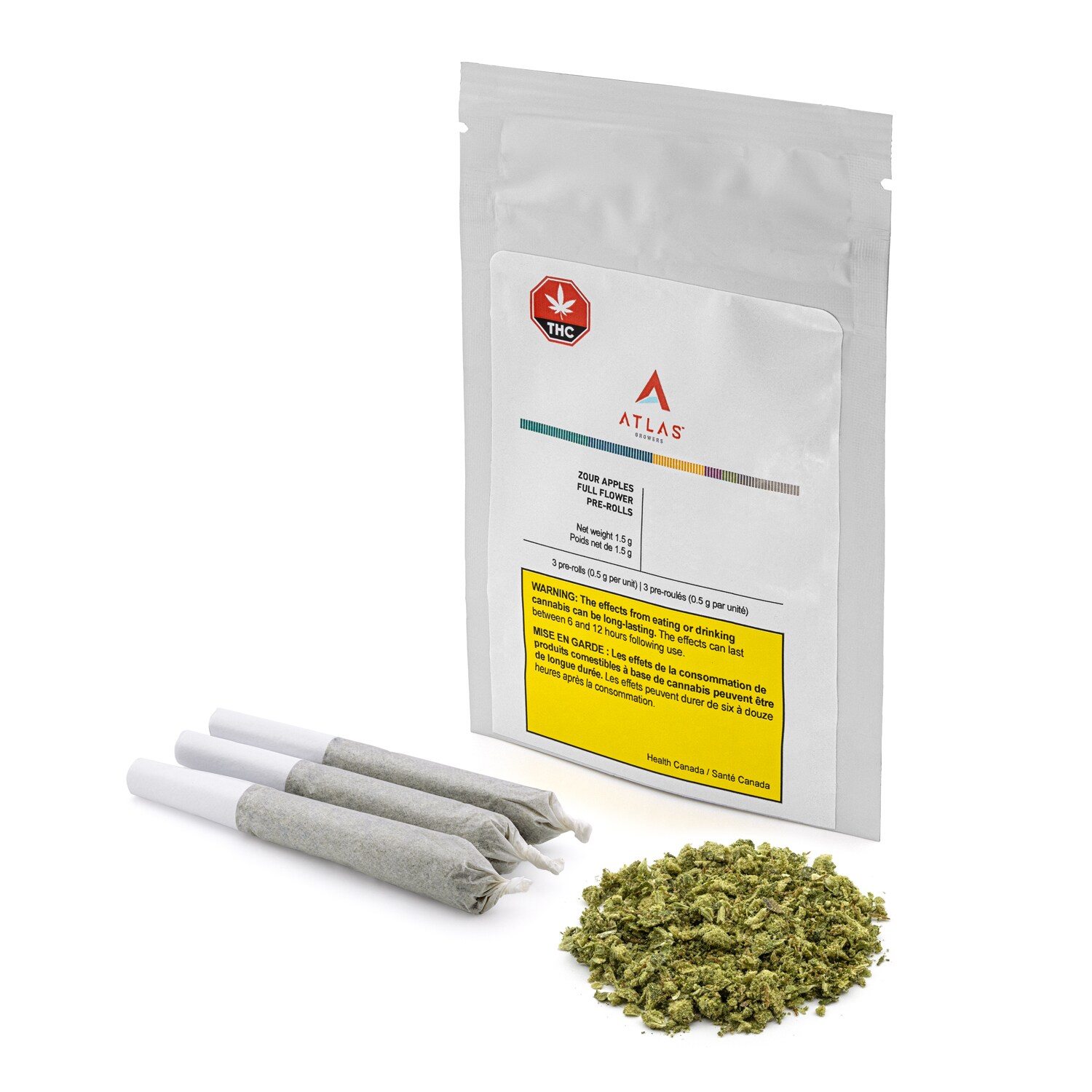 Atlas Growers Atlas Growers Zour Apples Full Flower Pre-Rolls (3x0.5g)
