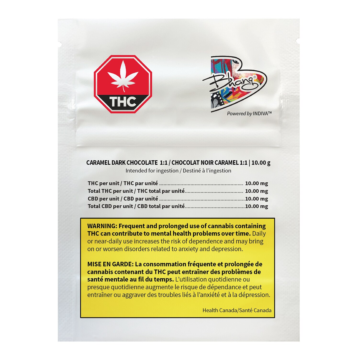 Bhang Bhang (Indiva) 1:1 Caramel Dark Chocolate Bar