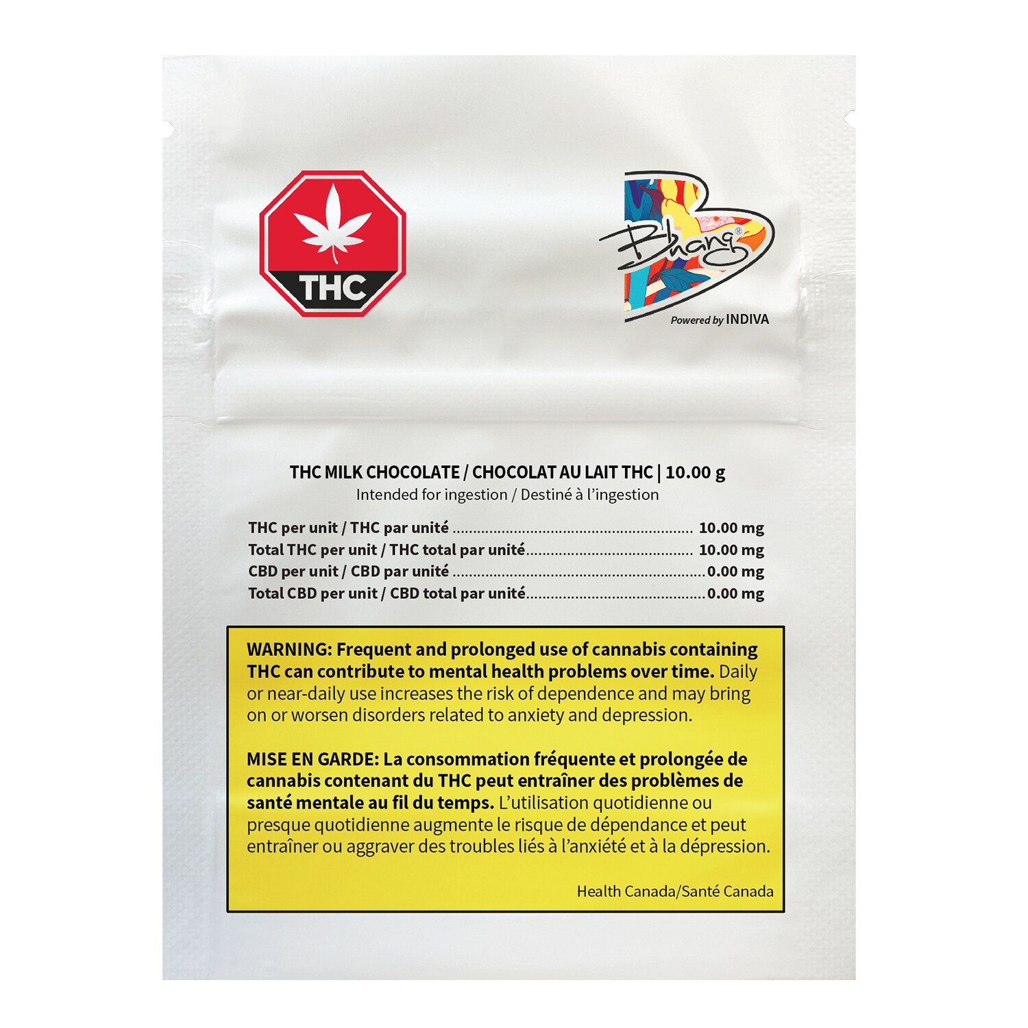Bhang Bhang (Indiva) THC Milk Chocolate Bar