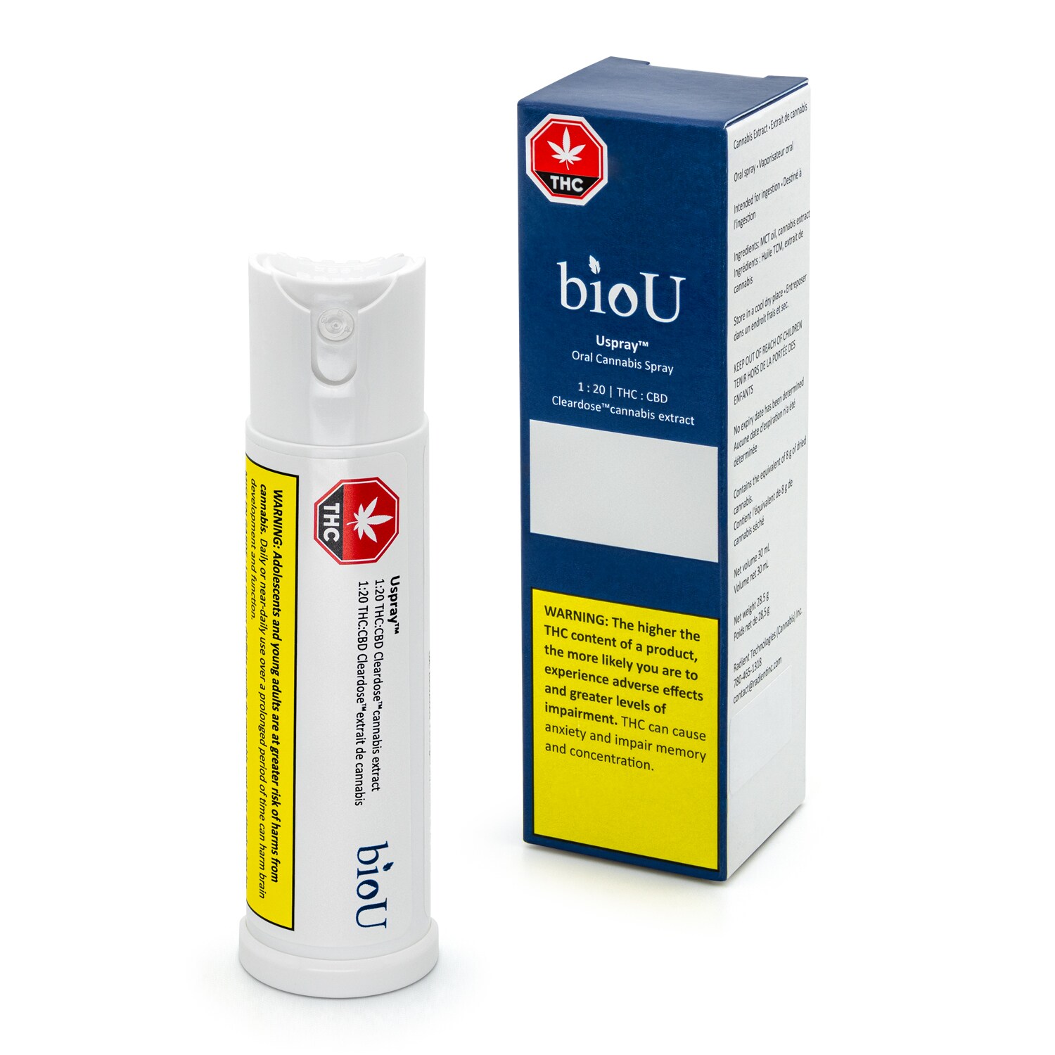 BioU BioU Uspray 1:20 CBD Cannabis Oil Spray