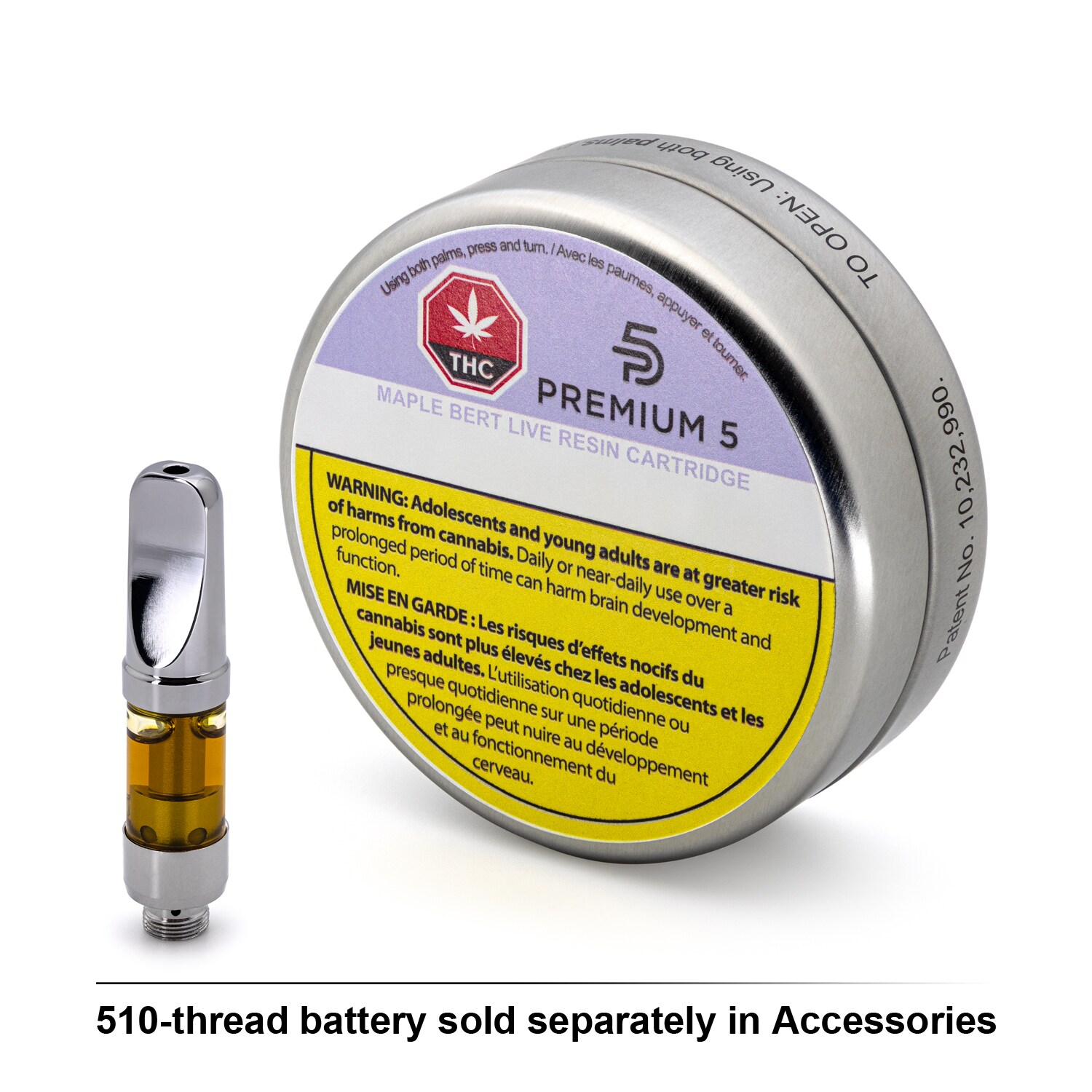 Premium 5 Premium 5 Pure Live Resin Maple Bert 0.5g Vape Pen Cartridge