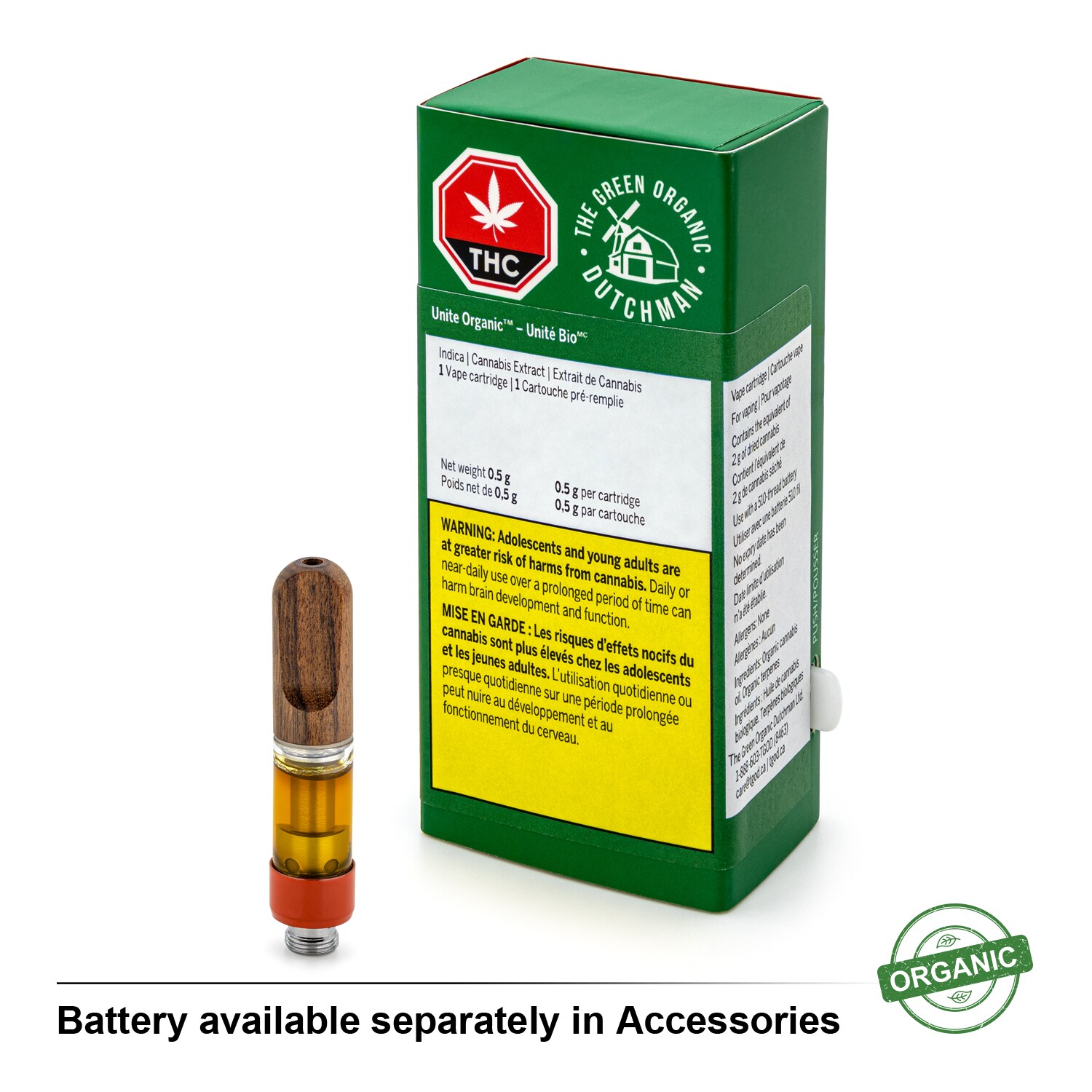 TGOD TGOD Organic LA Con 0.5g Vape Pen Cartridge