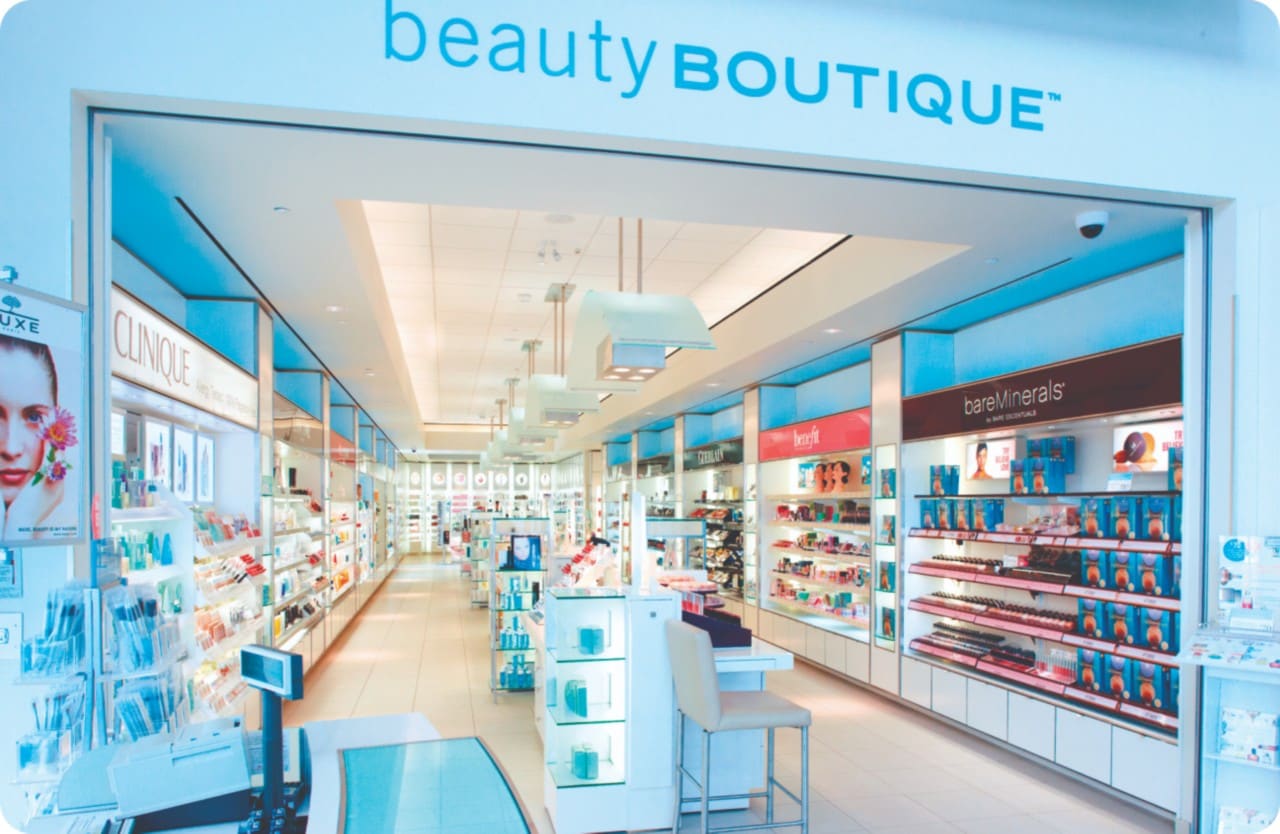 Looking inside a beauty boutique store