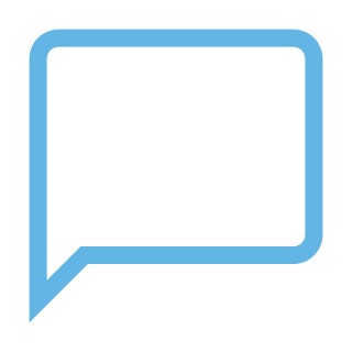 Blue Icon Speech Bubble