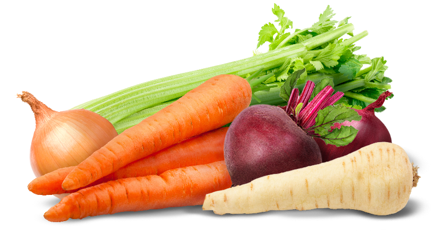 Cauliflower, onions, beets, white turnips, parsnips, carrots, rainbow carrots and rainbow beets.